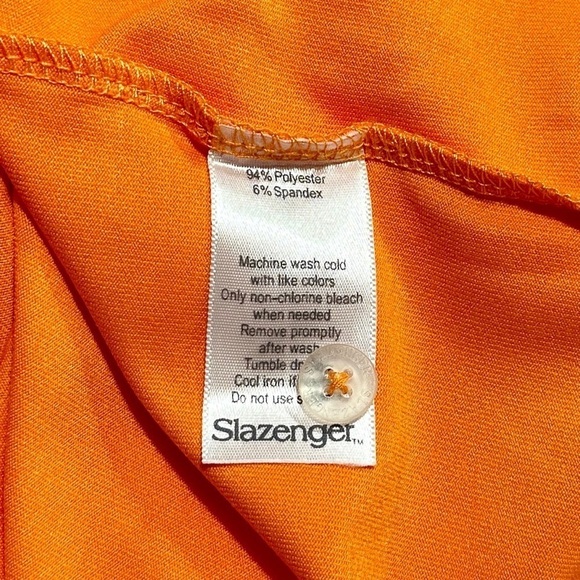SLAZENGER, MENS GOLF SHIRT. ORANGE, SHORT SLEEVE POLO. EXCELLENT CONDITION.SIZEL - Picture 6 of 6